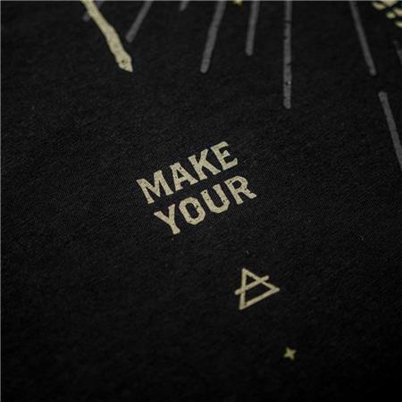 ΑΝΔΡΙΚΌ ΚΟΝΤΟΜΆΝΙΚΟ T-SHIRT KUMU MAKE YOUR OWN LUCK - ΜΑΎΡΟ