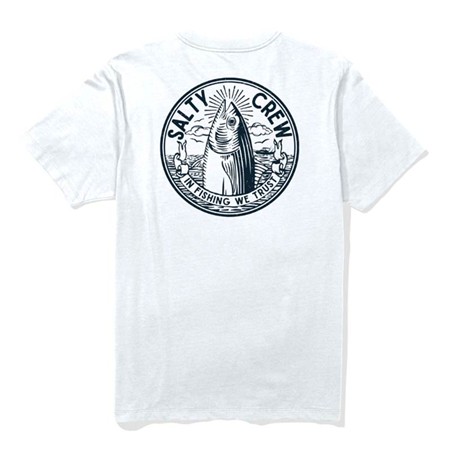 Ανδρικό Κοντομάνικο T-Shirt Salty Crew In Fishing We Trust S/S Tee - Λευκό