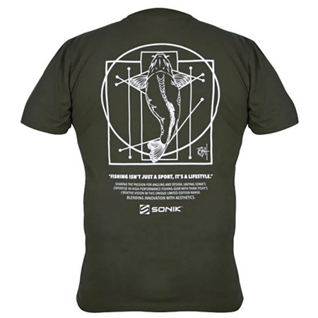 ΑΝΔΡΙΚΌ ΚΟΝΤΟΜΆΝΙΚΟ T-SHIRT SONIK BY THINK FISHY ART - ΧΑΚΊ