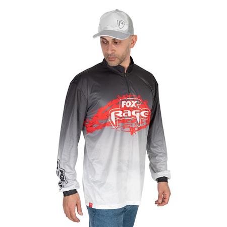 Ανδρικό Μακρυμάνικο T-Shirt Fox Rage Performance Team Top - Μαύρο/Λευκό