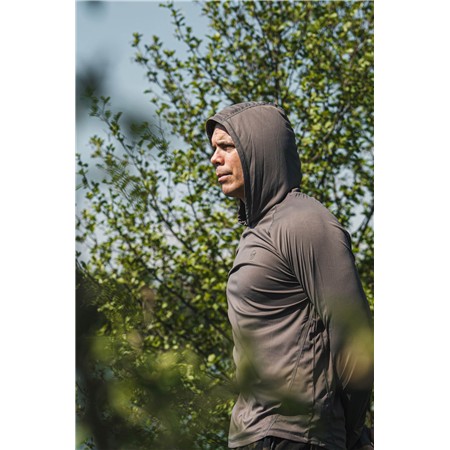 ΑΝΔΡΙΚΌ ΜΑΚΡΥΜΆΝΙΚΟ T-SHIRT KORDA UPF HOODED TOP - ΑΝΘΡΑΚΊ
