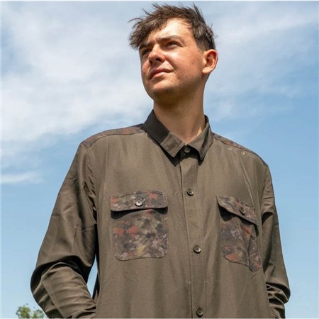 ΑΝΔΡΙΚΌ ΠΟΥΚΆΜΙΣΟ ΜΕ ΜΑΚΡΙΆ ΜΑΝΊΚΙΑ ONE MORE CAST THE PB SHACKET SHIRT - ΧΑΚΊ