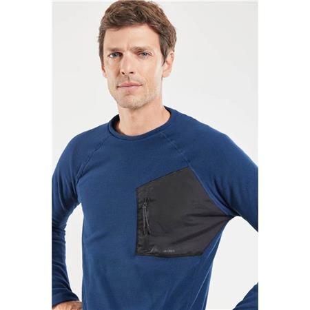 ΑΝΔΡΙΚΌ ΠΟΥΛΌΒΕΡ BERMUDES PLELOT POLARTECH - ΝΑΥΤΙΚΌ ΜΠΛΕ