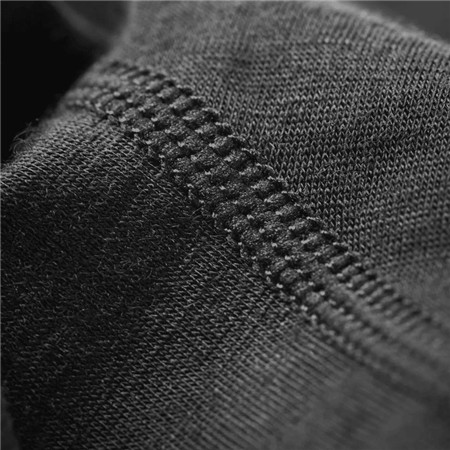 ΑΝΔΡΙΚΌ T-SHIRT ΜΕ ΚΟΝΤΆ ΜΑΝΊΚΙΑ GEOFF ANDERSON WIZWOOL 165 SOFT - ΜΑΎΡΟ