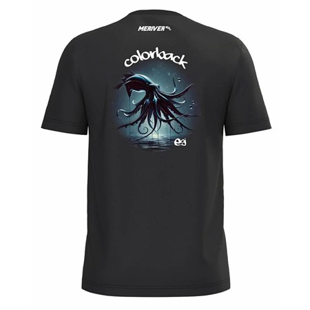 Ανδρικό T-Shirt Με Κοντά Μανίκια Meriver Egi Colorbackx - Μαύρο