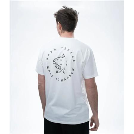ΑΝΔΡΙΚΌ T-SHIRT ΜΕ ΚΟΝΤΆ ΜΑΝΊΚΙΑ NASH MAKE IT HAPPEN CARP LOGO - ΕΚΡΟΎ