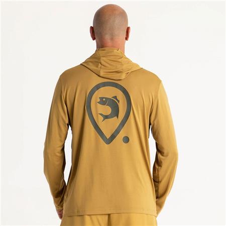 ΑΝΔΡΙΚΌ T-SHIRT ΜΕ ΜΑΚΡΙΆ ΜΑΝΊΚΙΑ ADVENTER & FISHING GOLON ANTI UV - ΚΊΤΡΙΝΟ