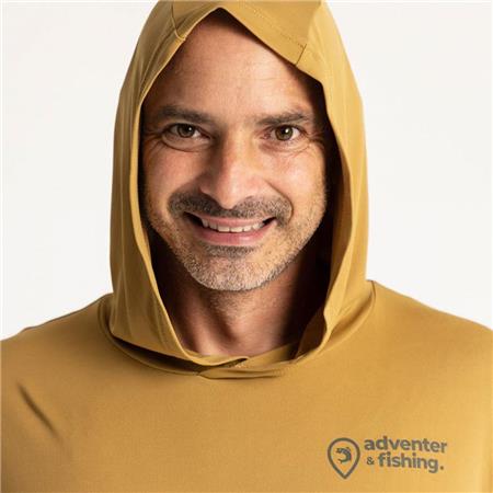 ΑΝΔΡΙΚΌ T-SHIRT ΜΕ ΜΑΚΡΙΆ ΜΑΝΊΚΙΑ ADVENTER & FISHING GOLON ANTI UV - ΚΊΤΡΙΝΟ