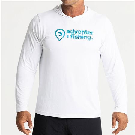 Ανδρικό T-Shirt Με Μακριά Μανίκια Adventer & Fishing Golon Anti Uv - Λευκό/Μπλε