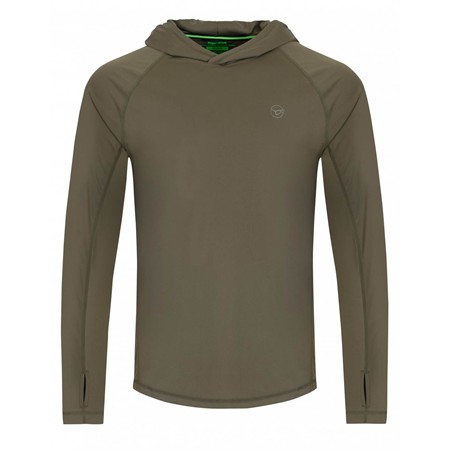 Ανδρικό T-Shirt Με Μακριά Μανίκια Korda Upf Hooded Top - Χακί