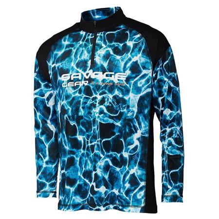 Ανδρικό T-Shirt Με Μακριά Μανίκια Savage Gear Marine Uv - Μπλε