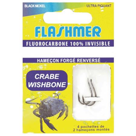 Angebrachte Haken Flashmer Crabe Wishbone