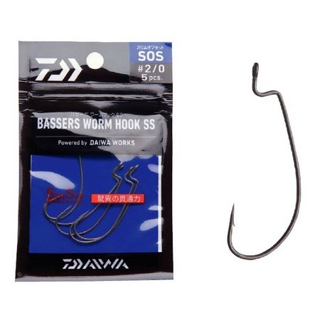 Angelhaken Texan Daiwa Bassers Worm Hook Sos Pack