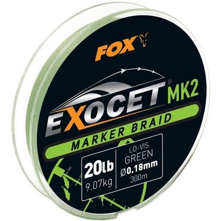 Angelschnur Geflochten Karpfen Fox Exocet Mk2 Spod Braids 300M Grün