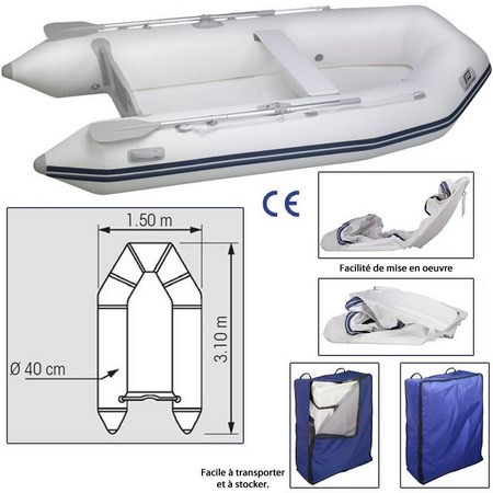 Annexe Gonflable Ms-310/1 Rib Plastimo Coque Rigide Pliable
