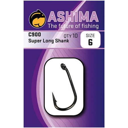 Anzol Carpa Ashima C900 Super Long Shank
