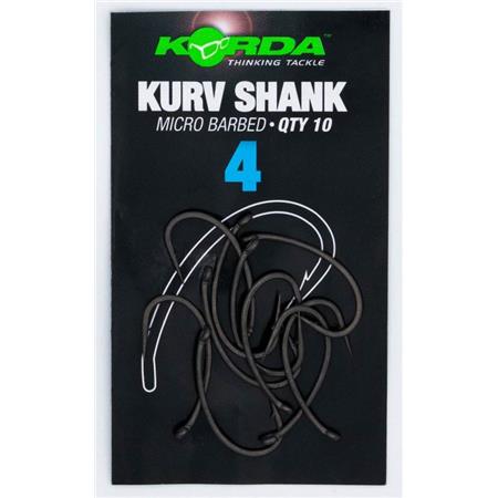 ANZOL CARPA KORDA KURV SHANK BARBLESS - PACK DE 10