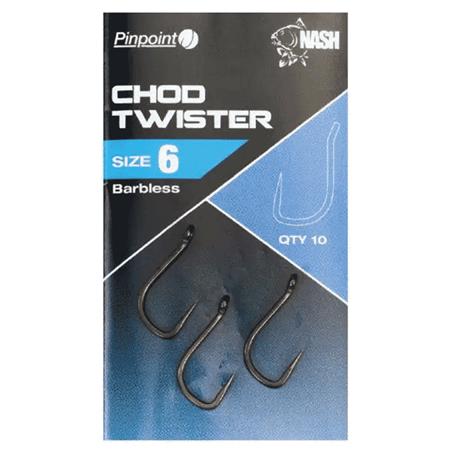 ANZOL CARPA NASH CHOD TWISTER BARBLESS