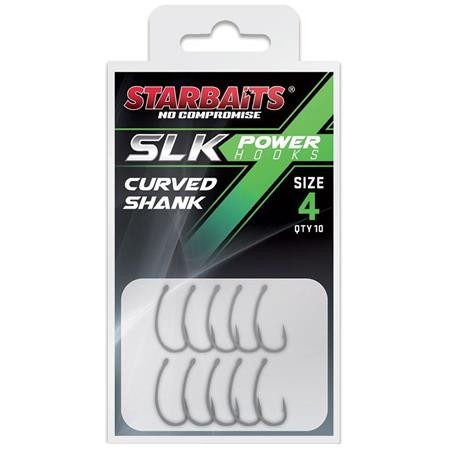 Anzol Carpa Starbaits Power Hook Ptfe Coated Curved Shank - Pack De 10