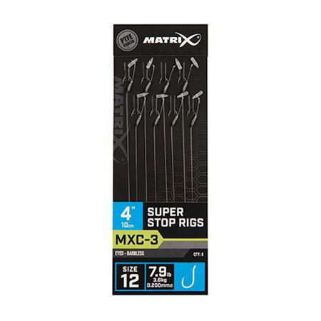 ANZOL EMPATADO FOX MATRIX MXC-3 4” SUPER STOP RIGS - PACK DE 8