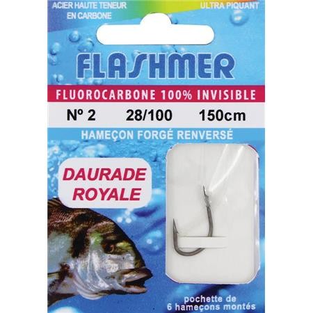 Anzol Montado Flashmer Fluoro Daurade Royale
