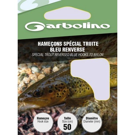 Anzol Montado Garbolino Especial Truta Azul Invertido - Pack De 10