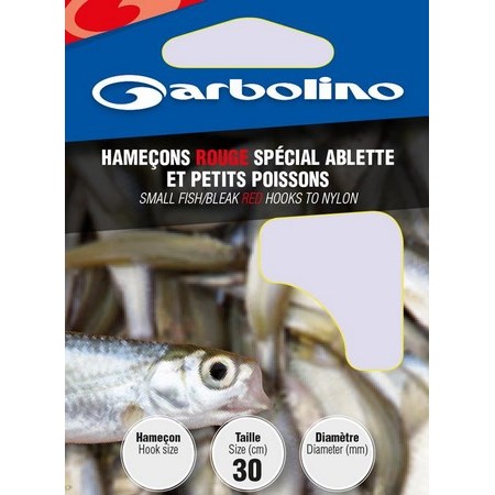Anzol Montado Garbolino Vermelho Especial Ablette E Pequenos Peixes - Pack De 10