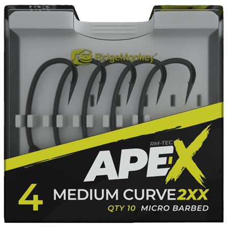 ANZOL RIDGE MONKEY APE-X MEDIUM CURVE HOOKS MICRO BARBED