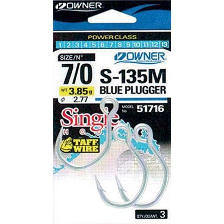 Anzol Simples Owner S-135M Minnow - Pack De 3