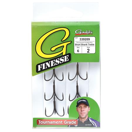 ANZOL TRIPLO GAMAKATSU G-FINESSE TREBLE SHORT SHANK