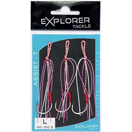 Anzuelo Assist Hook Explorer Tackle Assist-T - Paquete De 3