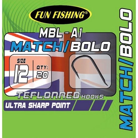 Anzuelo Ingles Fun Fishing Mbl-A1 - Paquete De 20