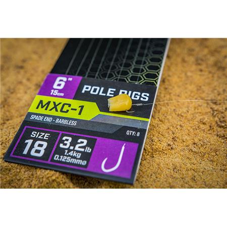 ANZUELO MONTADO FOX MATRIX MXC-1 POLE RIGS - PAQUETE DE 8