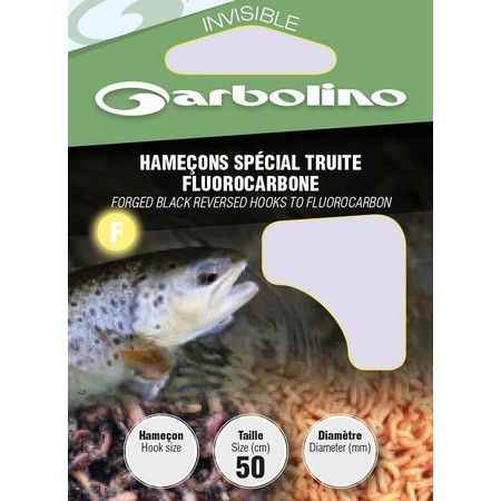 Anzuelo Montado Garbolino Special Truite Fluorocarbone - Paquete De 10