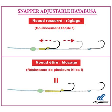 ANZUELO MONTADO HAYABUSA SNAPPER ADJUSTABLE RIG EX304