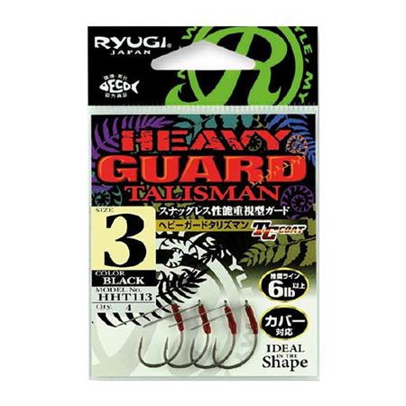 Anzuelo Simple Ryugi Heavy Guard Talisman - Paquete De 4