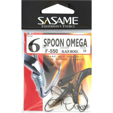 Anzuelo Simple Sasame Spoon Omega Black Nickel