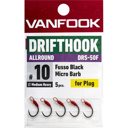 Anzuelo Simple Vanfook Drift Hook Drs-50F - Paquete De 5
