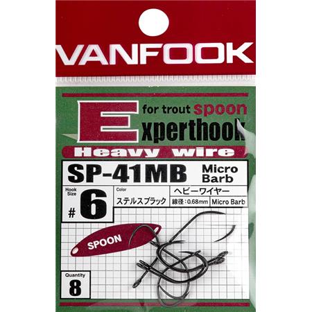 Anzuelo Simple Vanfook Expert Hook For Trout Spoon Sp-41Mb - Paquete De 5