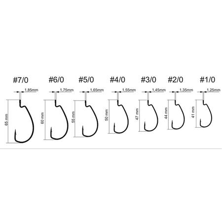 ANZUELO TEXANO CRAZY FISH OFFSET HOOK BIG GAME OFFSET HOOK