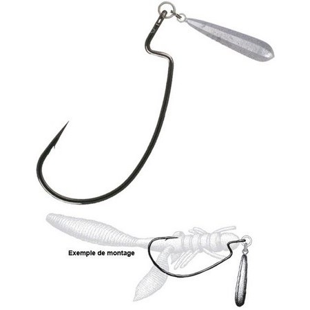 Anzuelo Texas Owner Jig Rig Lead Sinker - Paquete De 2