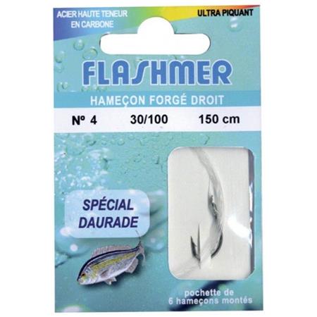 Anzuelos Montados Flashmer Especial Dorada