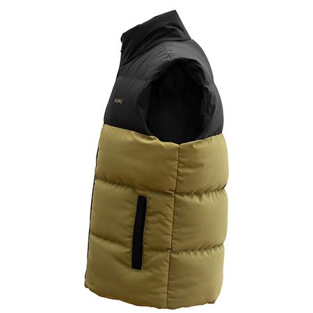 ÄRMLÖS DUNJACKA HERR KUMU CAPSULE GILET - SVART/GRÖN