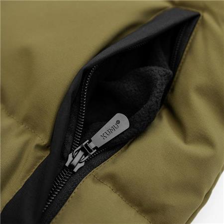 ÄRMLÖS DUNJACKA HERR KUMU CAPSULE GILET - SVART/GRÖN