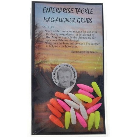 Artificial Maggots Enterprise Tackle Fluorescent - Pack Of 20