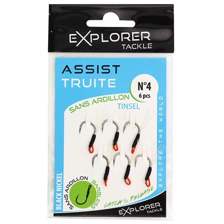Assit Haak Zonder Weerhaak Explorer Tackle Assist Truite Tinsel