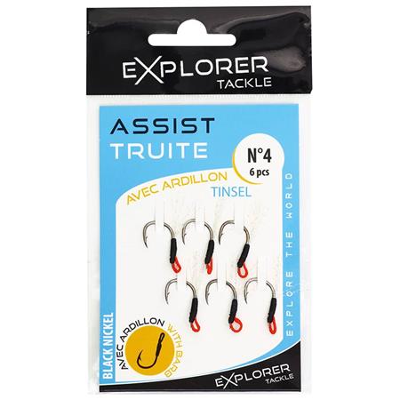 Assit Hook Met Ardillon Explorer Tackle Assist Forel Tinsel Con Ardillón Met Weerhaak