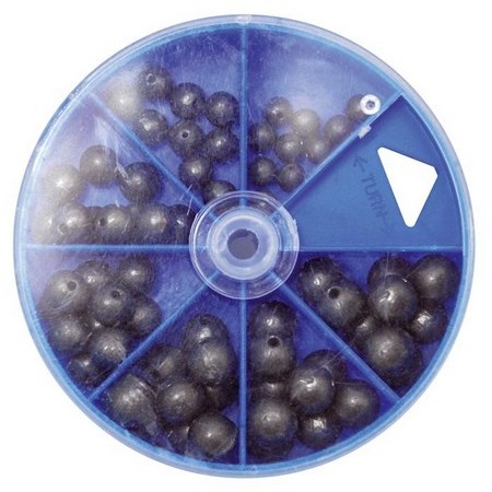 Assorted Box Of Spherical Sinkers Zebco