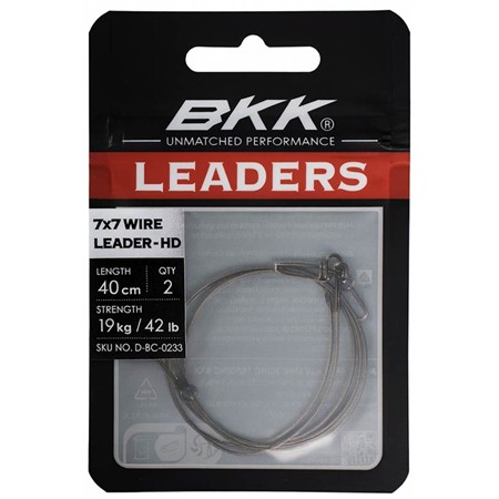 Ατσάλινο Παραμάλλι Bkk 7X7 Wire Leader - Allround Duolock Snap
