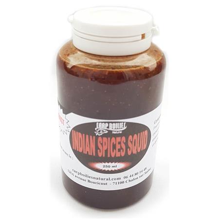Attraente Liquido Carp Boilies Natural Inidan Spice Squid